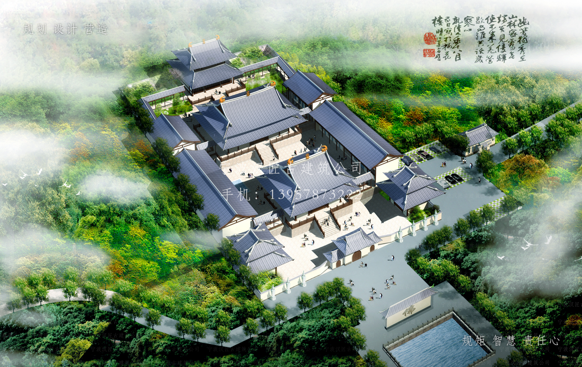 雷州依云寺建筑规划设计图
